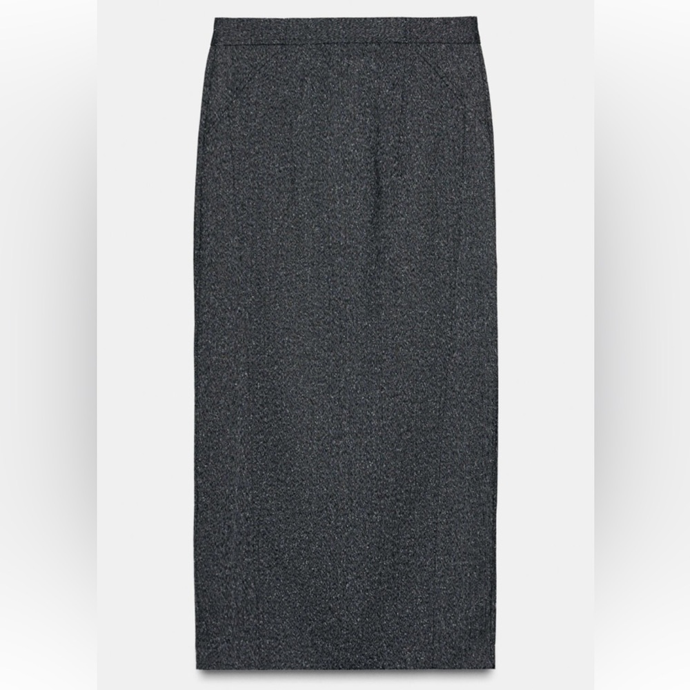 Elegant Heather Gray Women's Skirt
A line midi